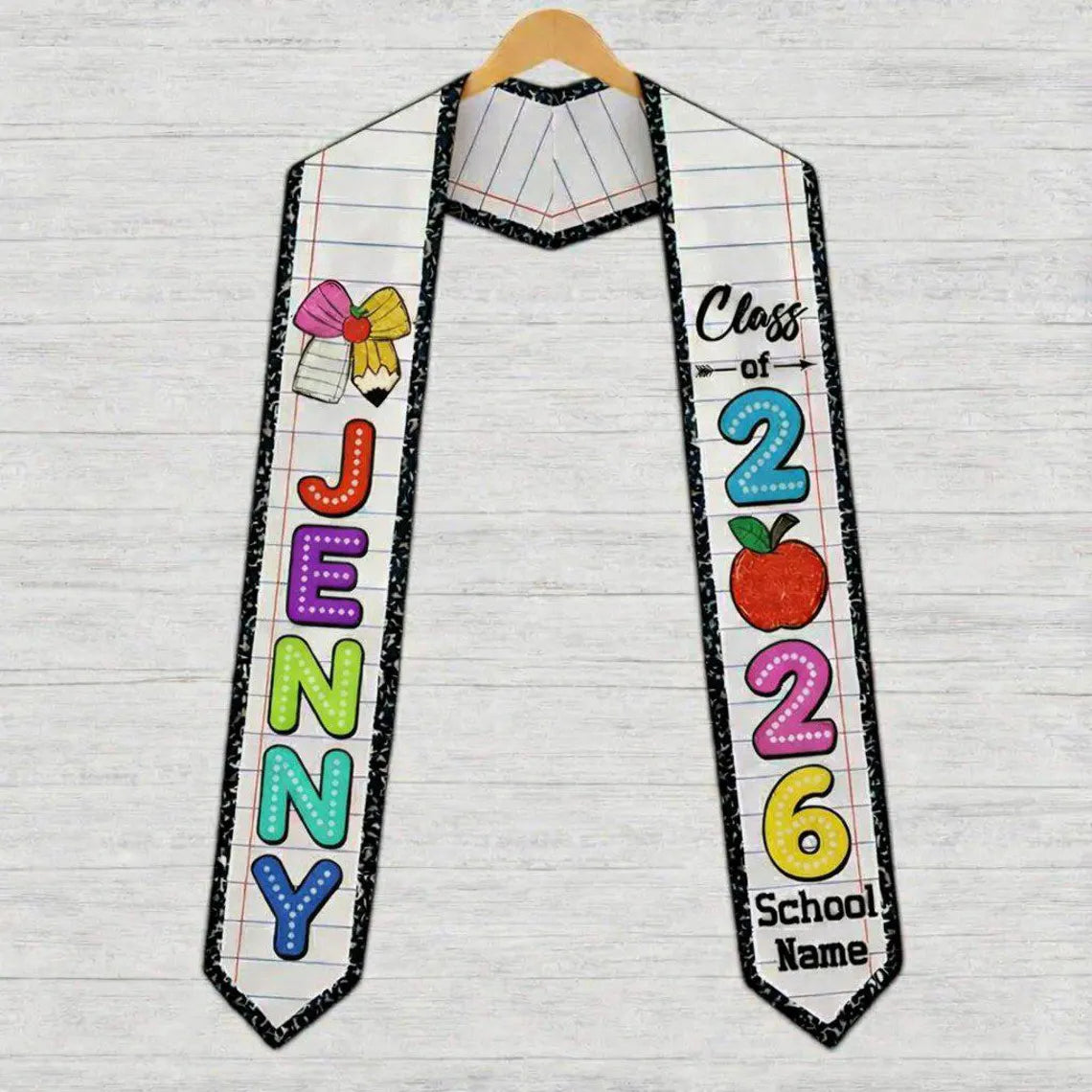 Personalized Kindergarten Graduation Stole – Custom Kids Sash
