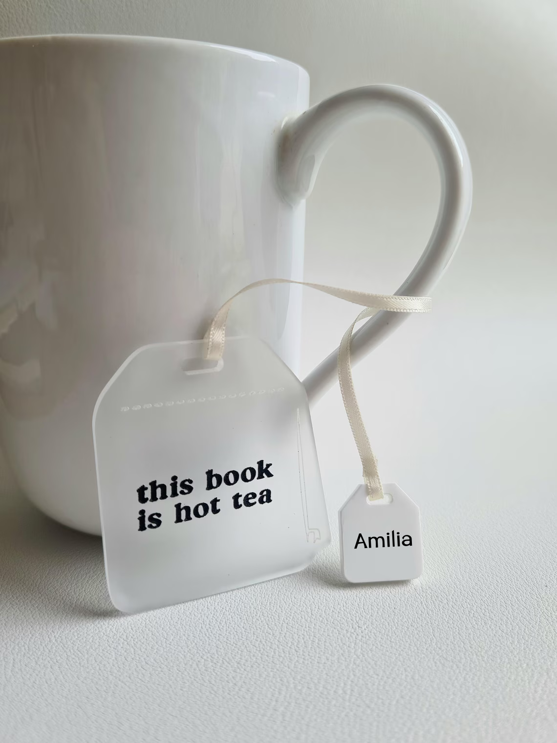 Teabag Bookmark for Book & Tea Lovers – Custom Acrylic Gift