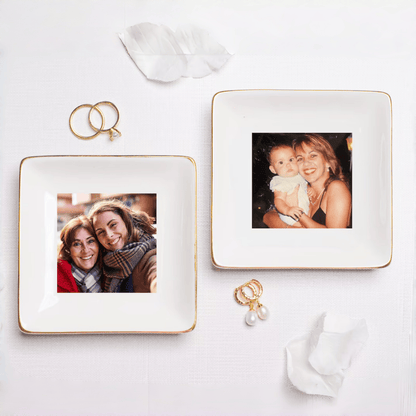 Custom Photo Trinket Tray – Personalized Jewelry Dish Gift