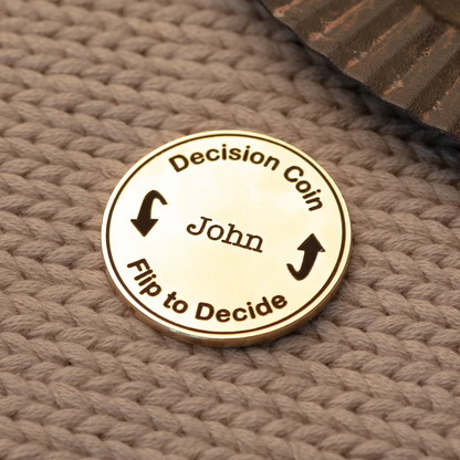 Decision Coin – Custom Engraved Stainless Steel Coin for Couples