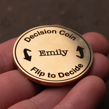 Decision Coin – Custom Engraved Stainless Steel Coin for Couples