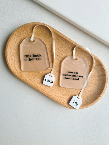 Teabag Bookmark for Book & Tea Lovers – Custom Acrylic Gift