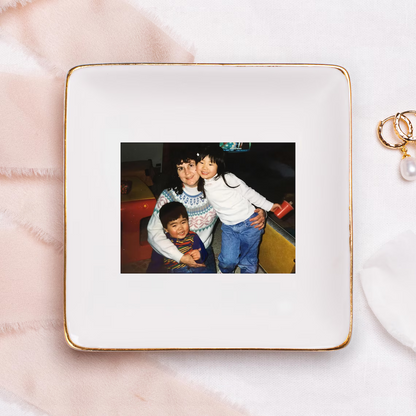 Custom Photo Trinket Tray – Personalized Jewelry Dish Gift