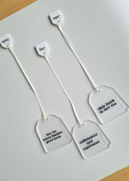 Teabag Bookmark for Book & Tea Lovers – Custom Acrylic Gift