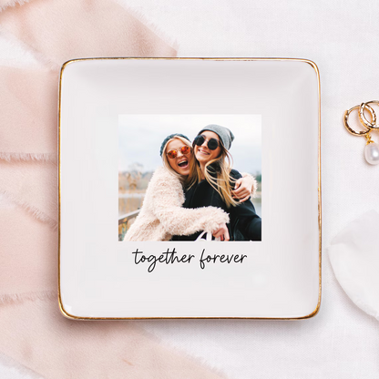 Custom Photo Trinket Tray – Personalized Jewelry Dish Gift