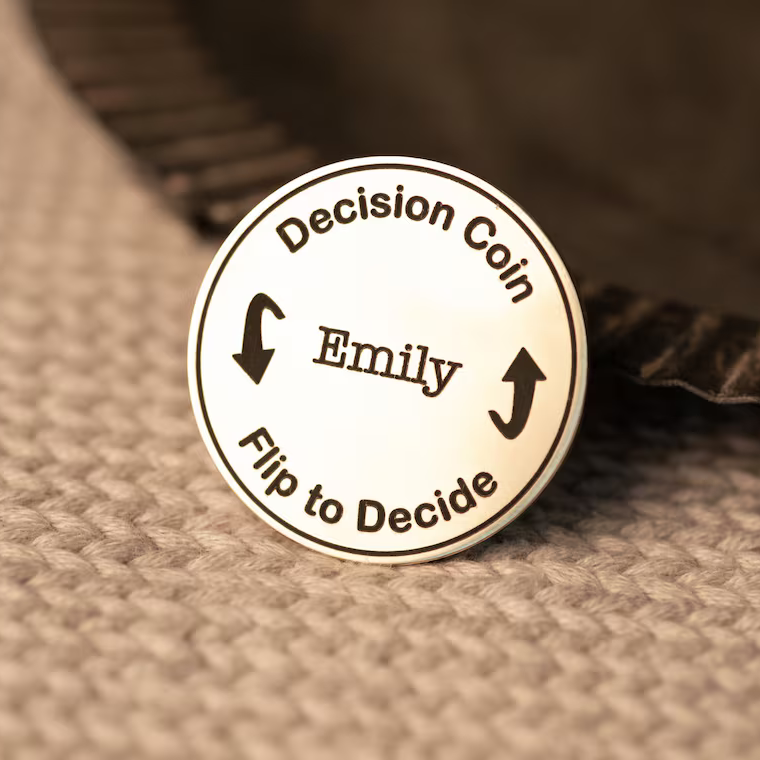 Decision Coin – Custom Engraved Stainless Steel Coin for Couples