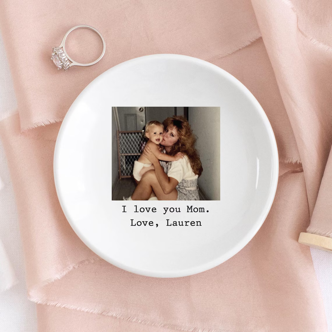 Custom Photo Trinket Tray – Personalized Jewelry Dish Gift