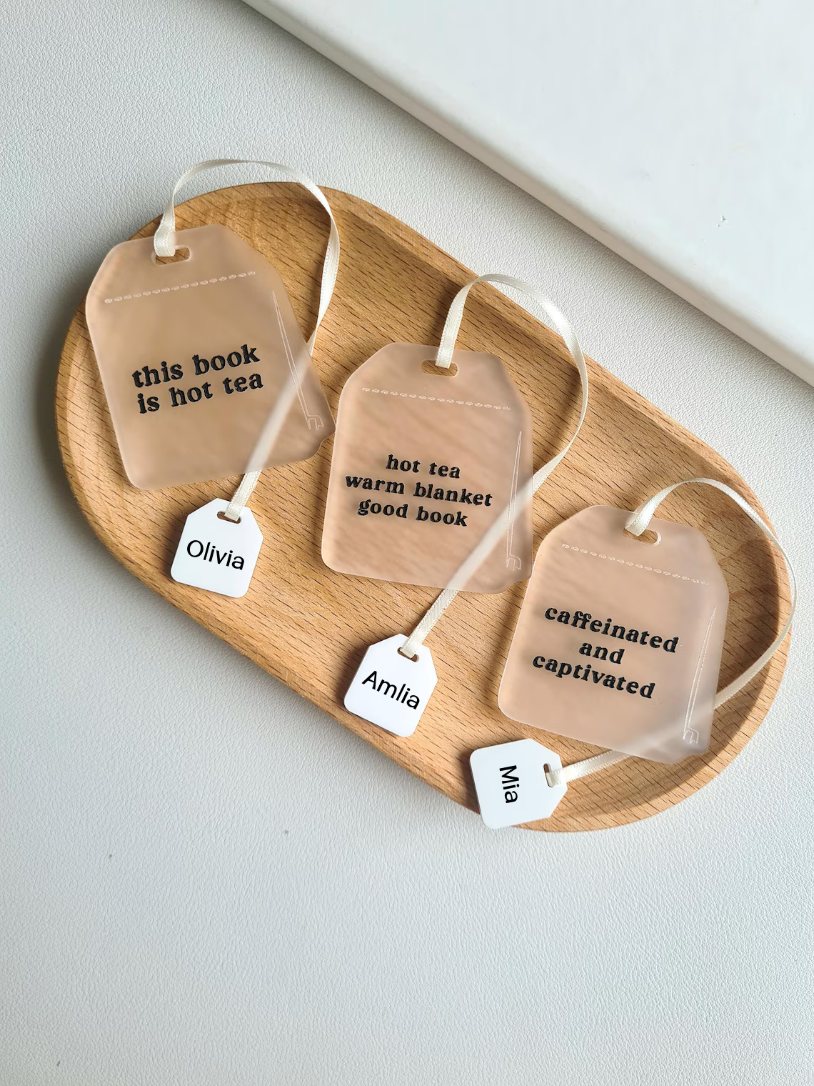 Teabag Bookmark for Book & Tea Lovers – Custom Acrylic Gift