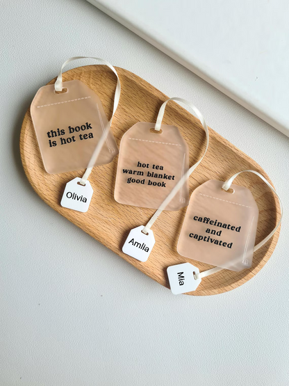 Teabag Bookmark for Book & Tea Lovers – Custom Acrylic Gift