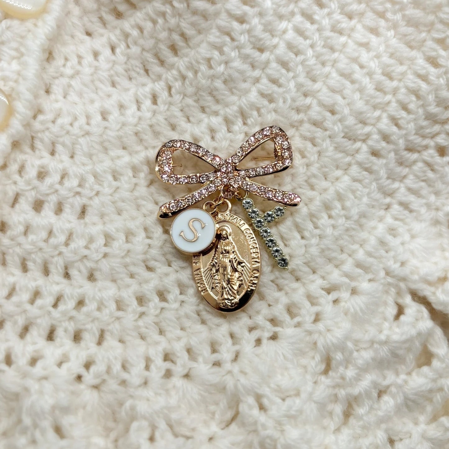 Faith & Blessings – Custom Protection Pin for Baptism or Christening