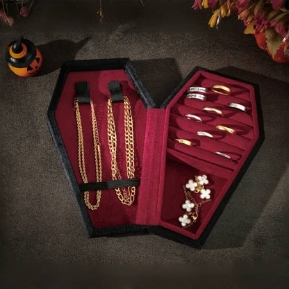 Personalized Coffin Jewelry Box – Gothic Halloween Gift