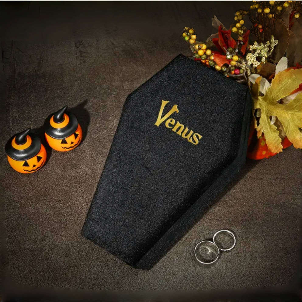 Personalized Coffin Jewelry Box – Gothic Halloween Gift