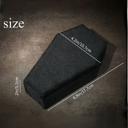 Personalized Coffin Jewelry Box – Gothic Halloween Gift