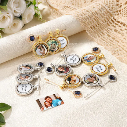 Custom Wedding “Something Blue” Memory Charm | Bouquet Keepsake
