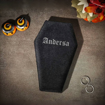 Personalized Coffin Jewelry Box – Gothic Halloween Gift