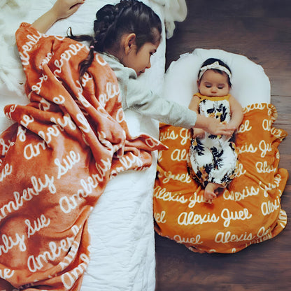 High Quality Super Soft Custom Family Name Blanket